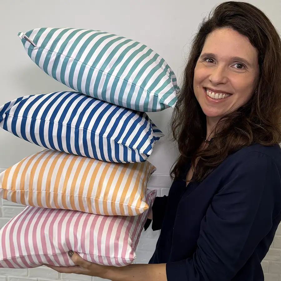 Capas de almofada listradas