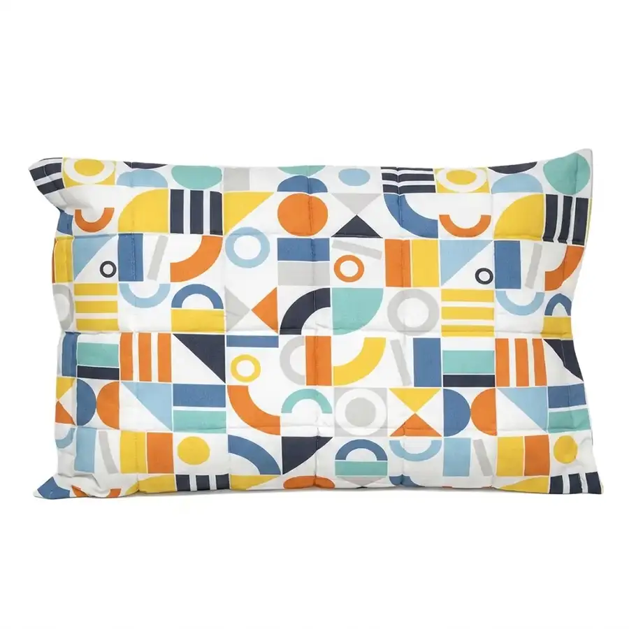 Capa de Travesseiro Geometria Laranja