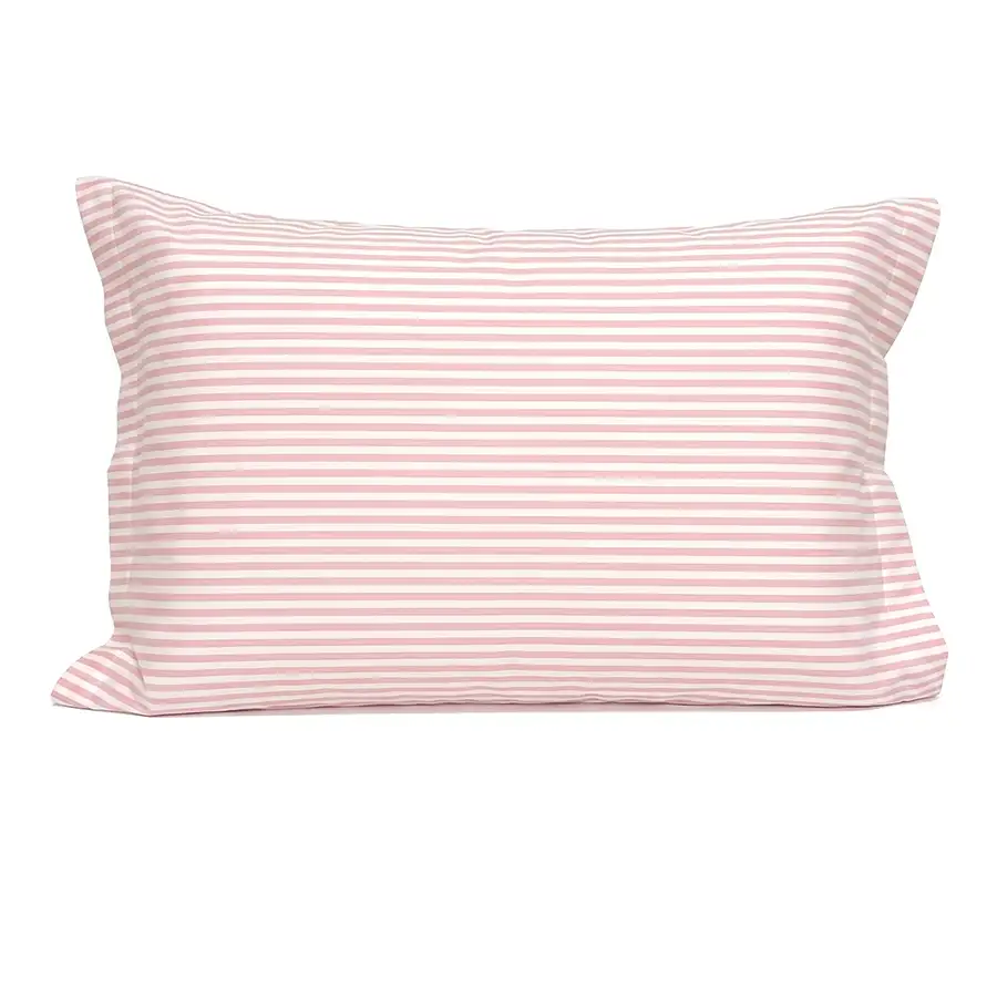 Fronha Listrada Rosa e Branco