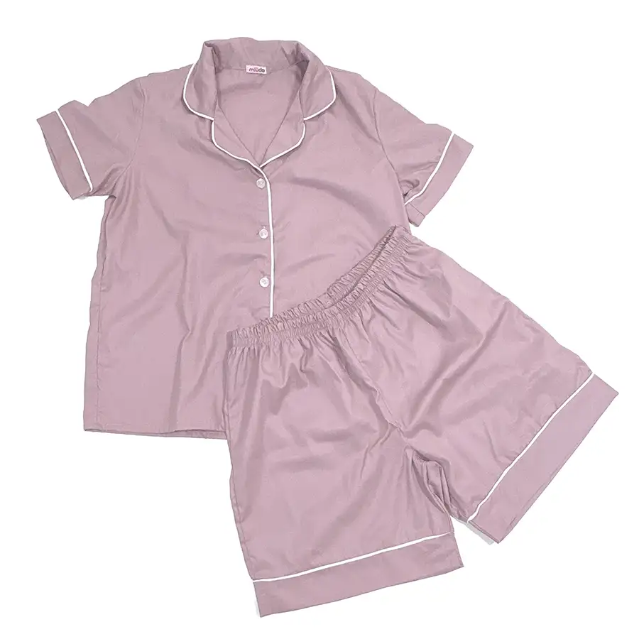 Pijama Americano Curto Rosa Queimado