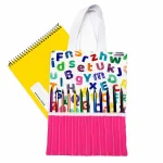 Kit de desenho Infantil Letrinhas com Rosa Pink