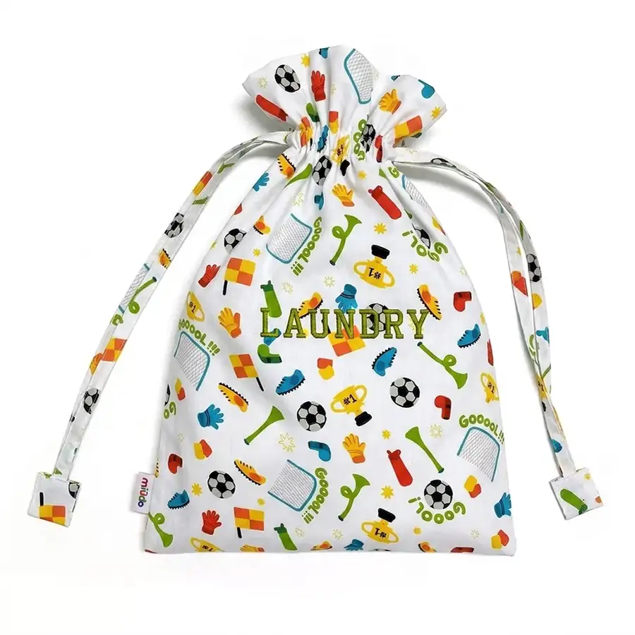 Saco de Roupa Suja Futebol Branco – Copa 2026