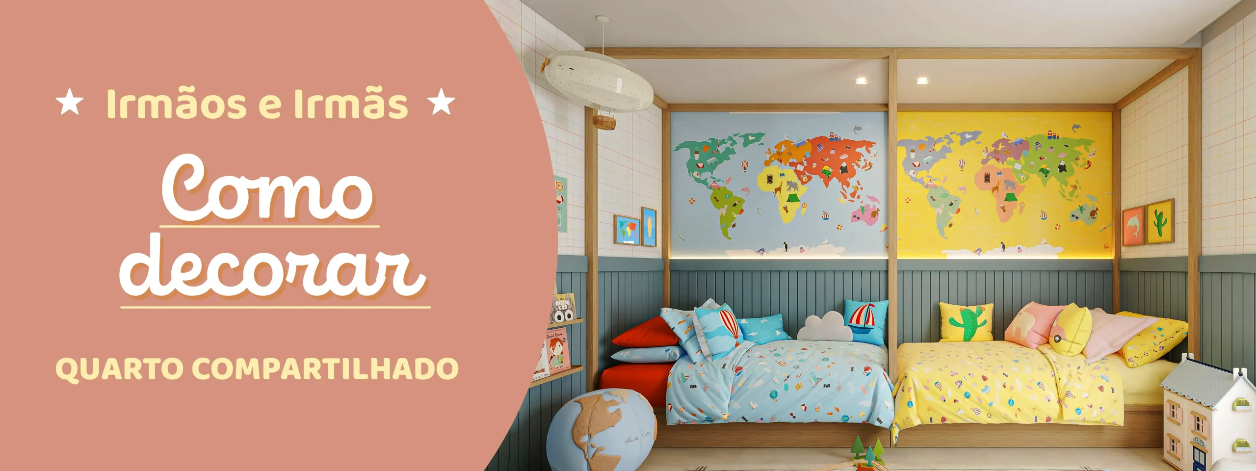 Como decorar quartos compartilhados irmãos e irmãs
