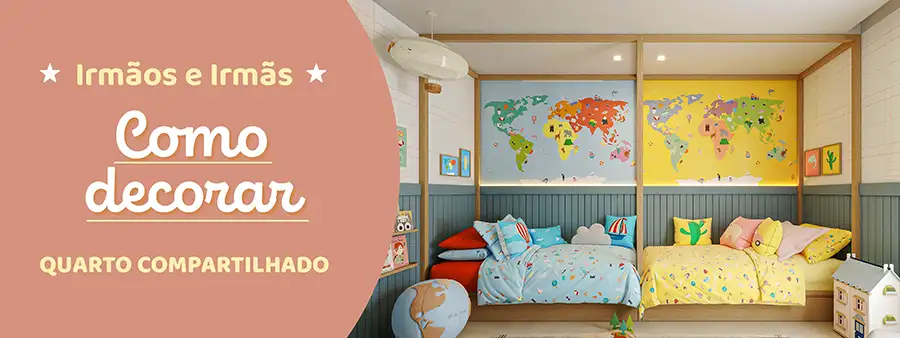 Como decorar quartos compartilhados irmãos e irmãs