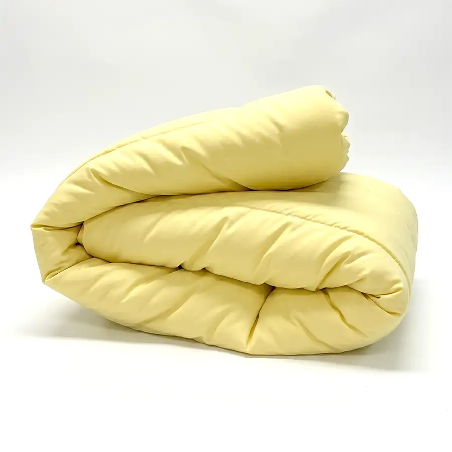 Colcha com Elástico Lisa Amarelo Claro