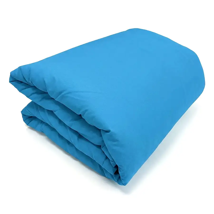 Colcha com Elástico Lisa Azul Piscina