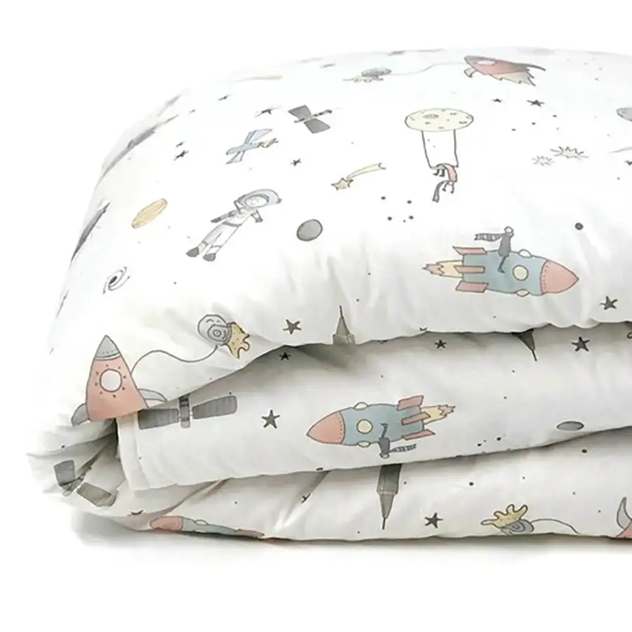 Colcha Infantil com Elástico Espaço Branco