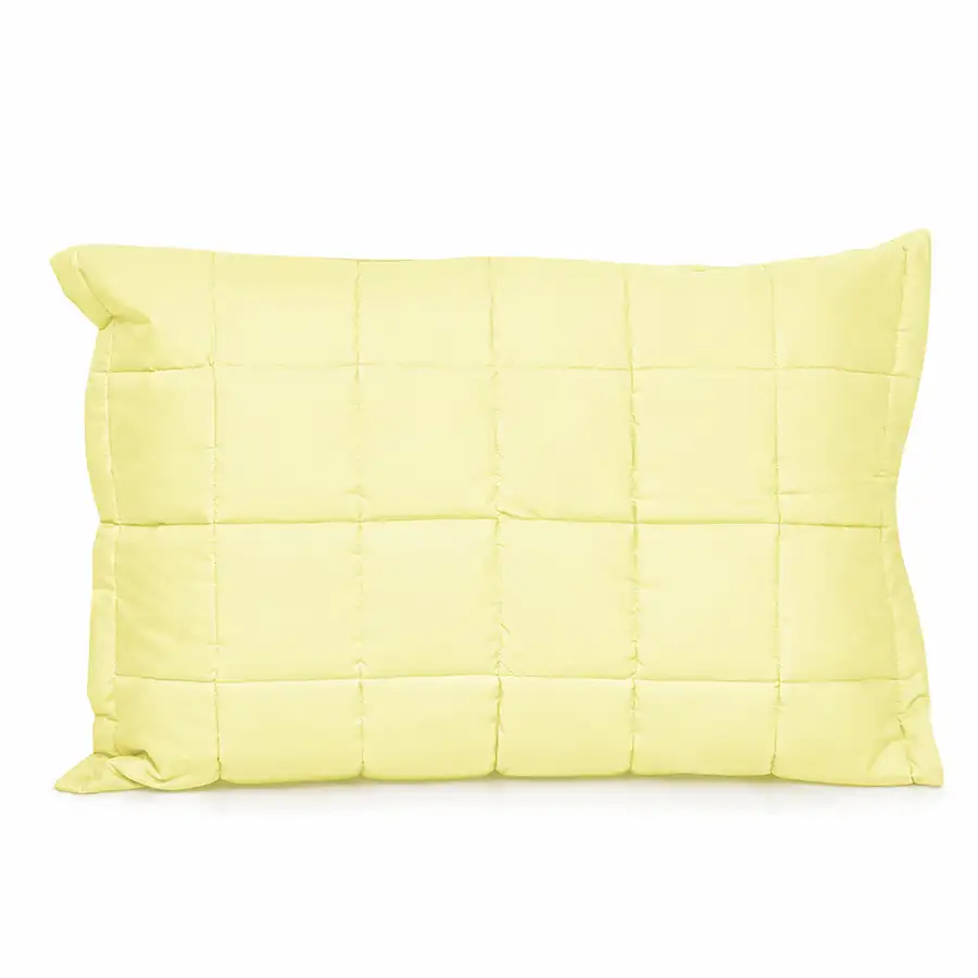 Capa de Travesseiro Amarelo Percal