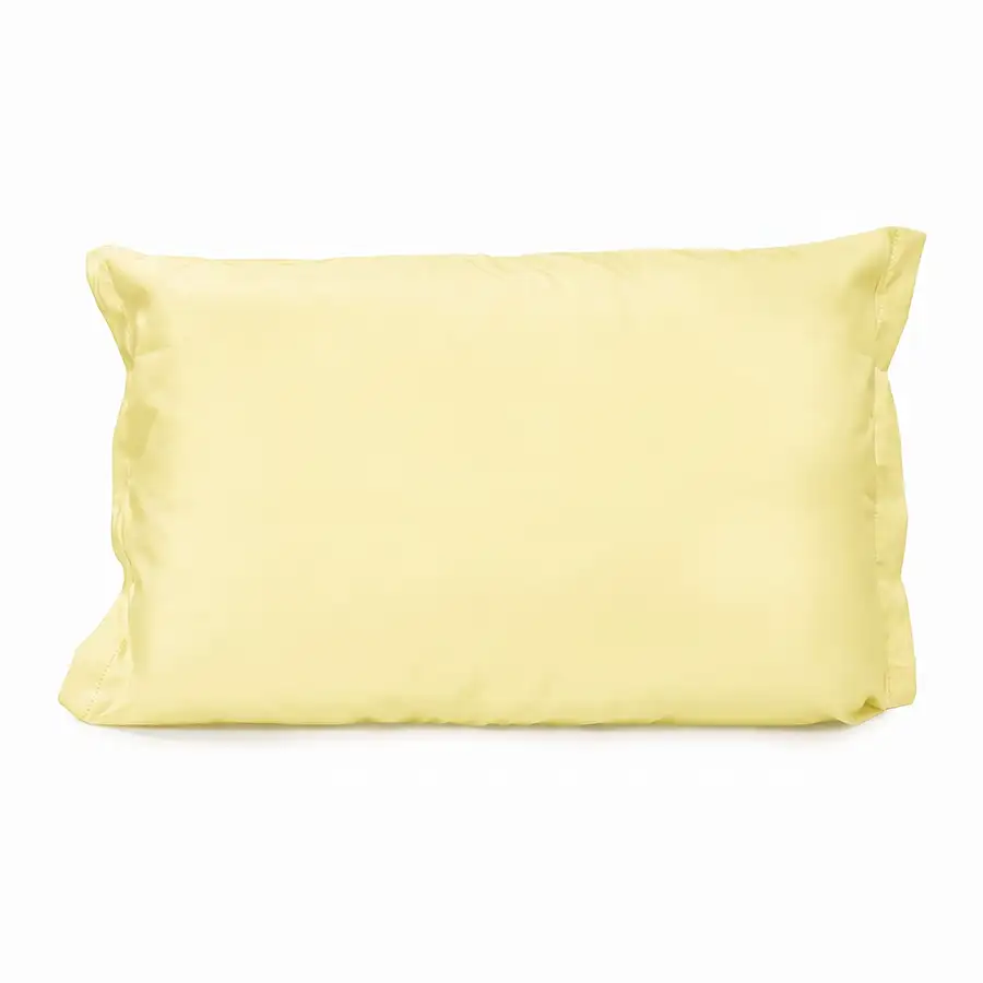 Fronha Lisa Percal Amarelo Claro