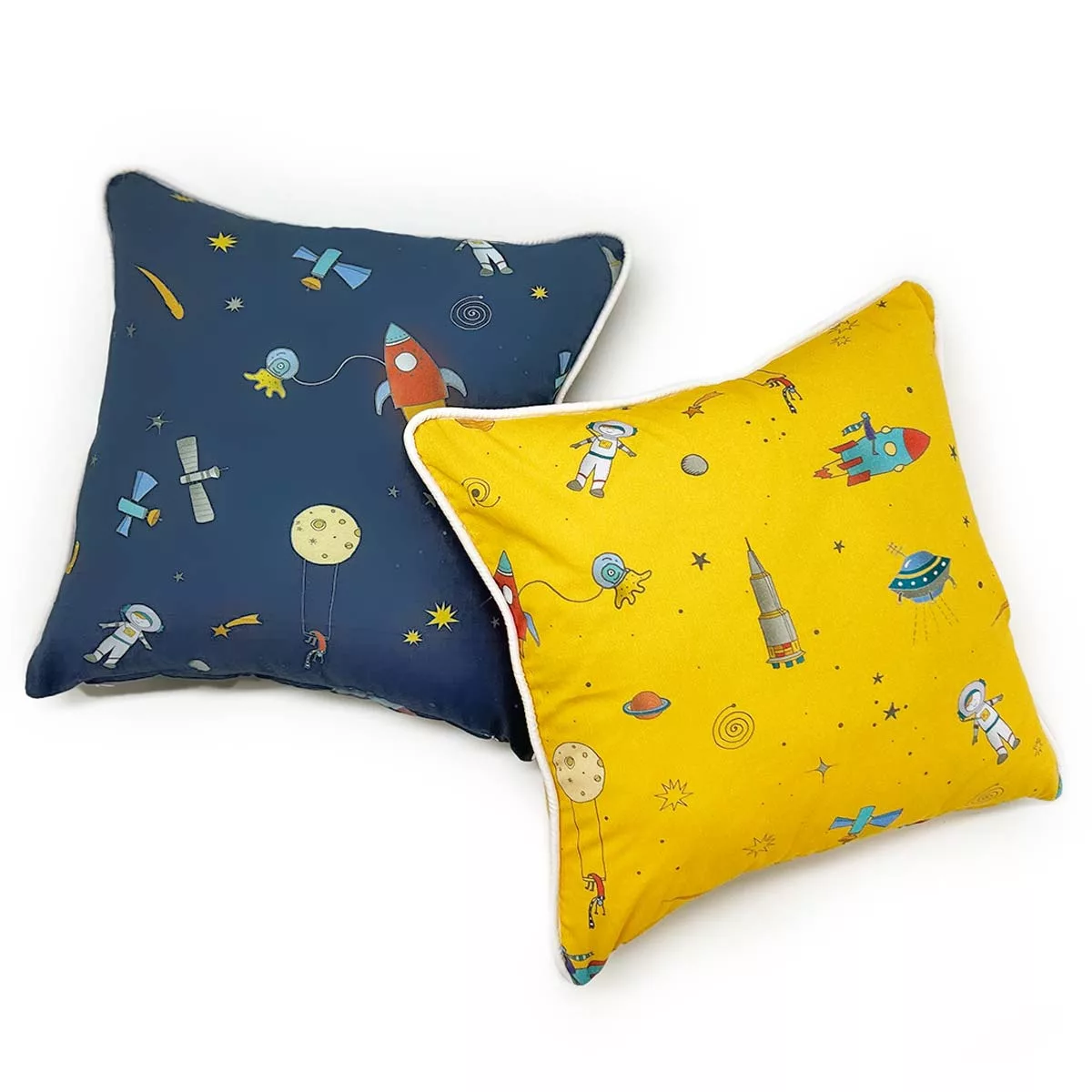 Dupla de Capas de Almofada Infantis Espaço 40×40 cm