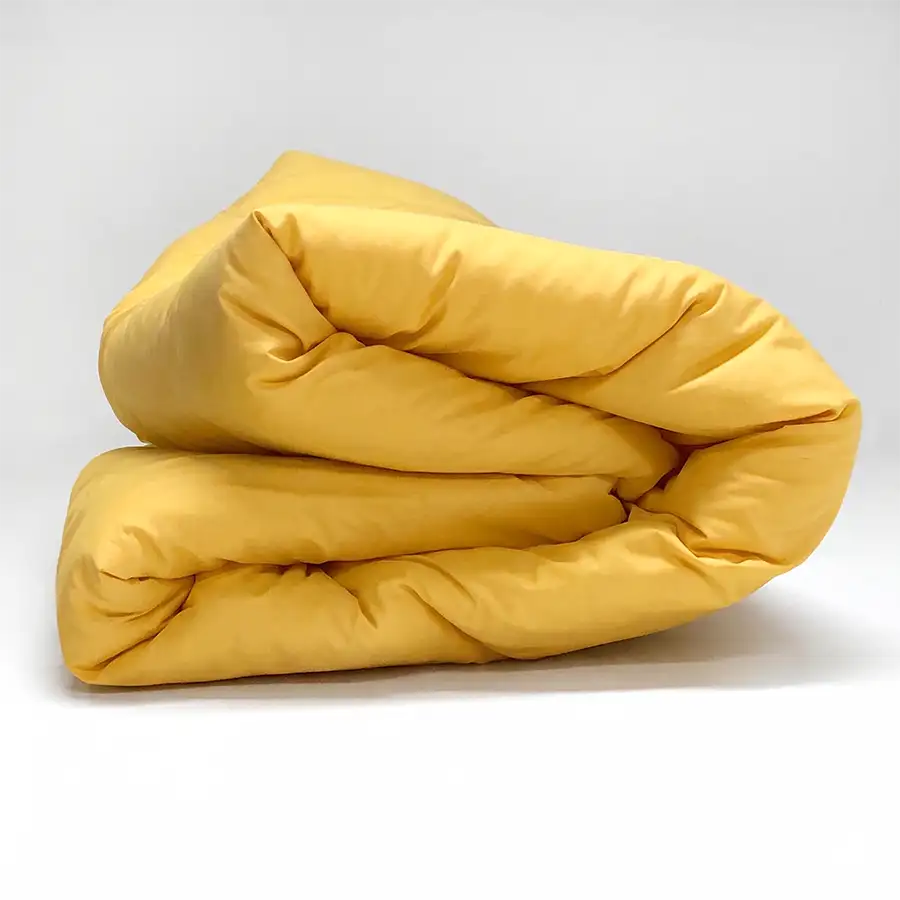 Colcha com Elástico Lisa Amarelo Ovo