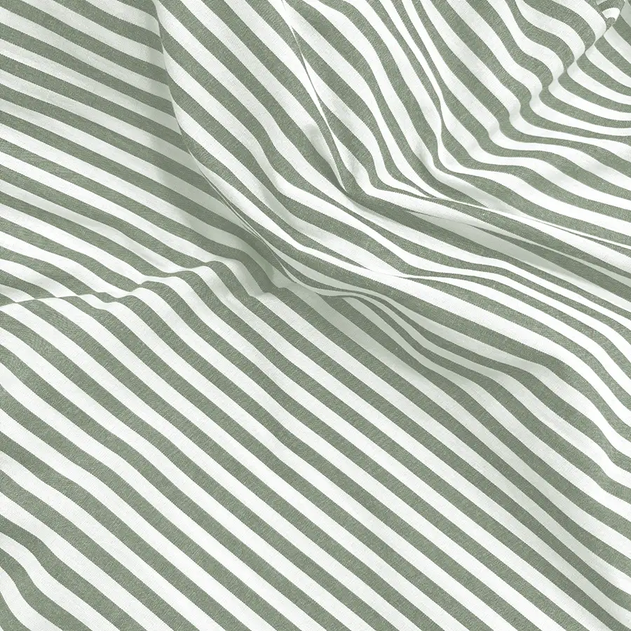 Detalhe listrado verde e branco fio tinto