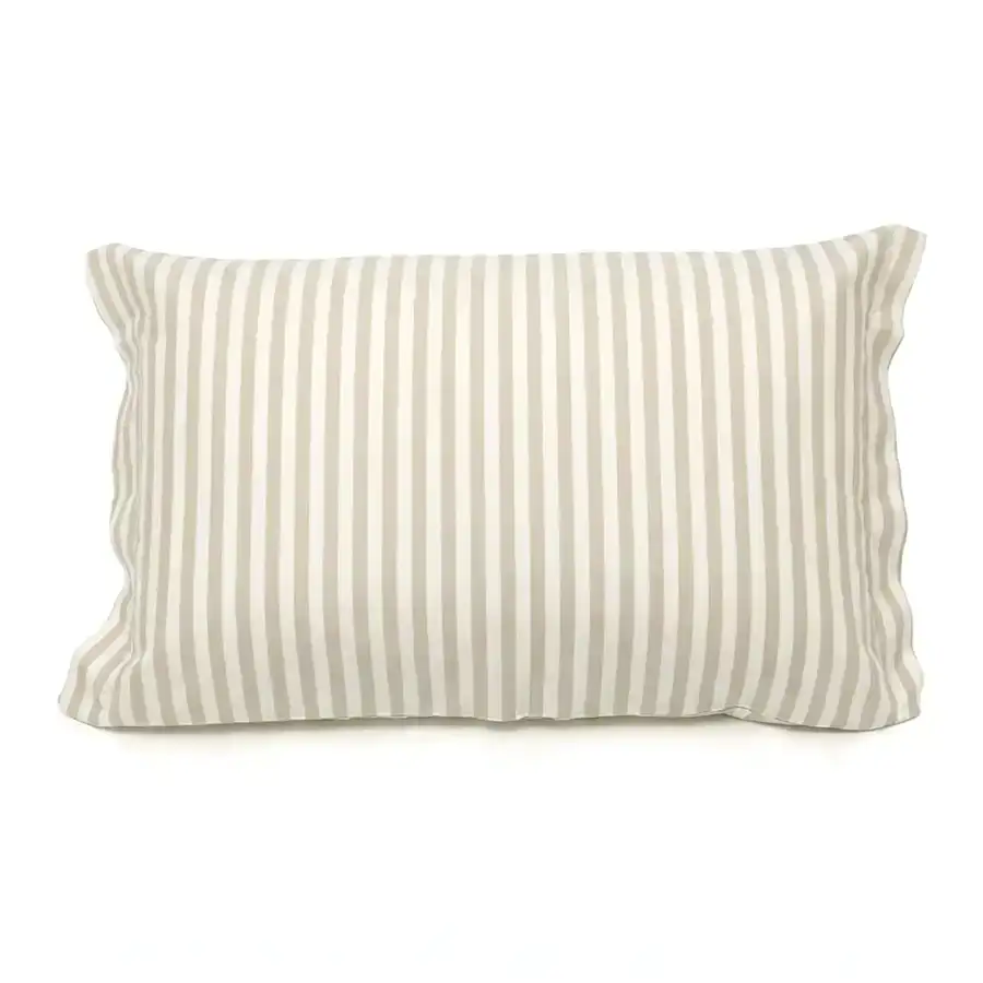 Fronha Listrada Creme Médio e Branco