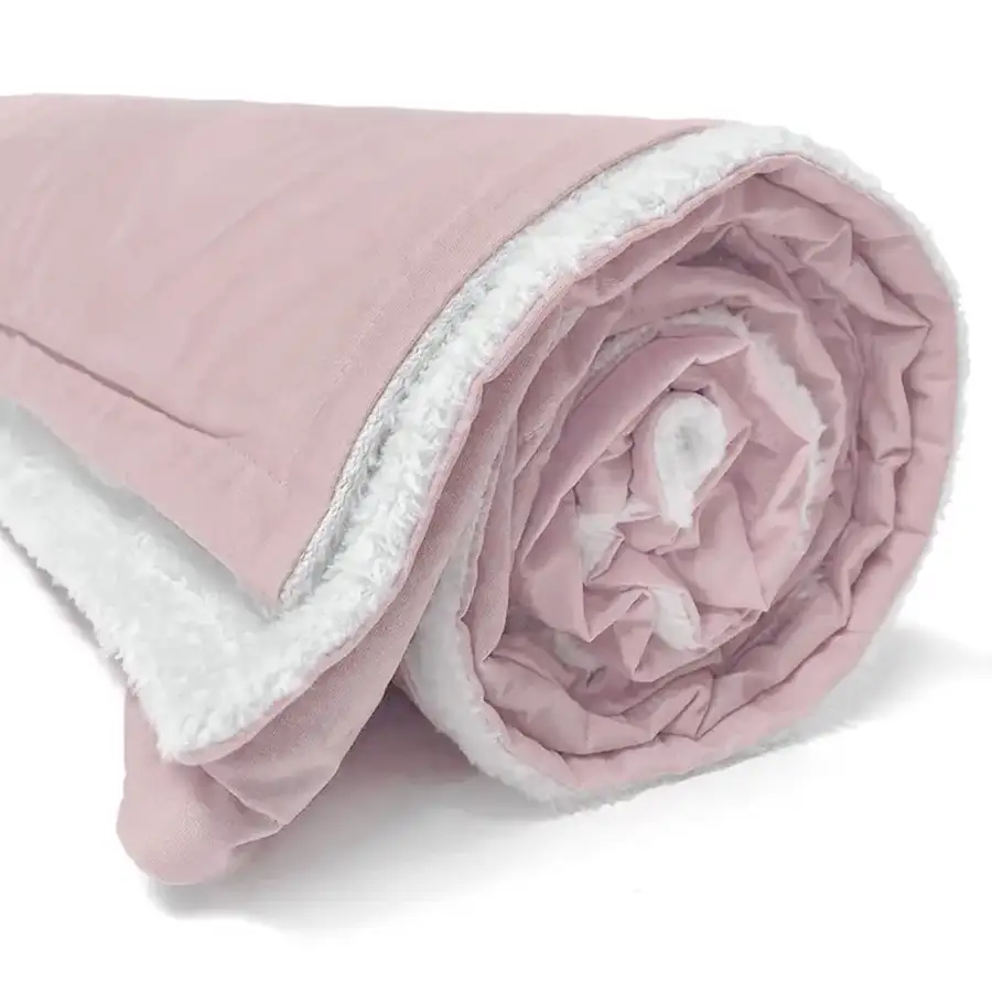 Manta Cobertor Infantil Lisa Percal Rosé