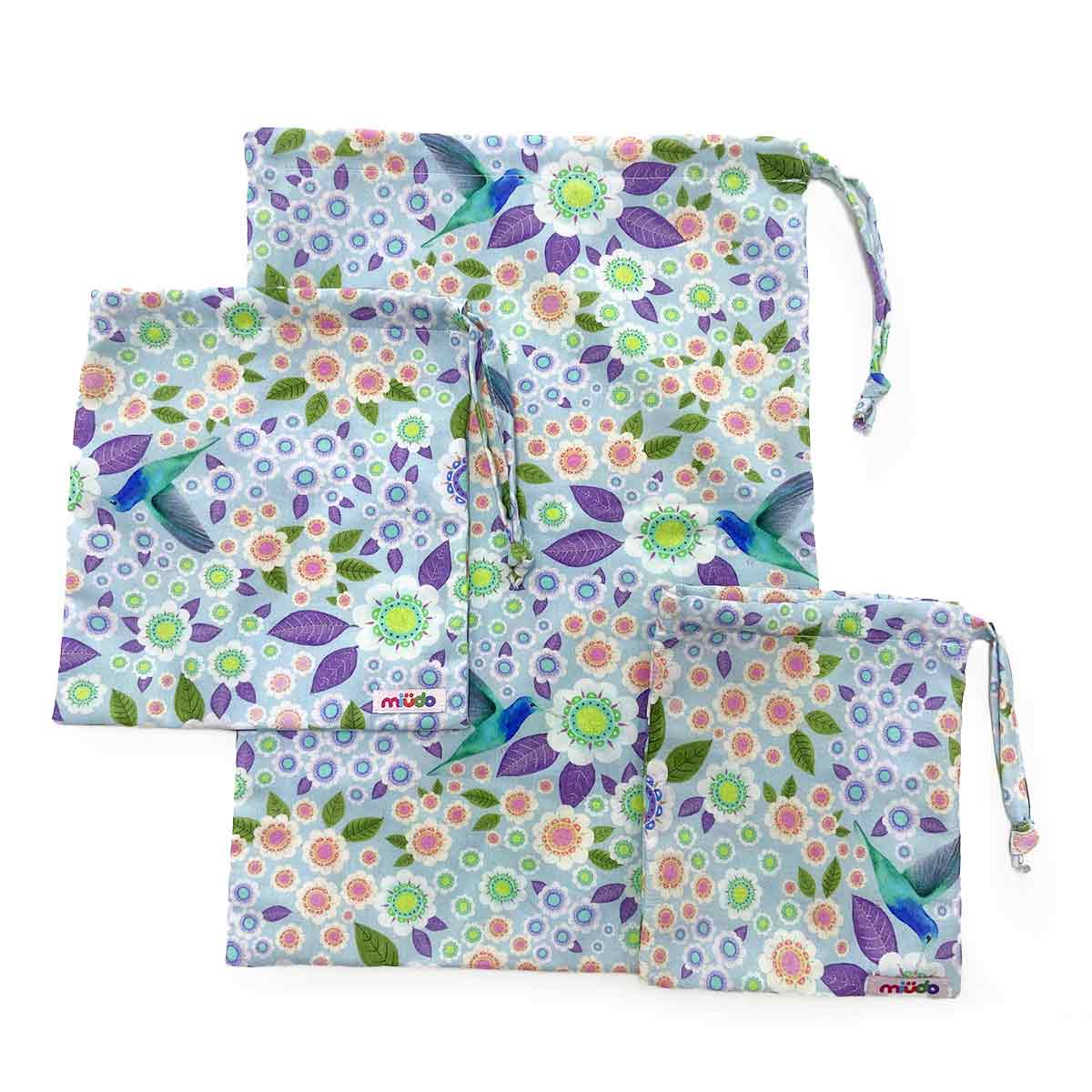 Saco Organizador Infantil Multiuso - Beija Flor - Kit com 3 - Imagem 2