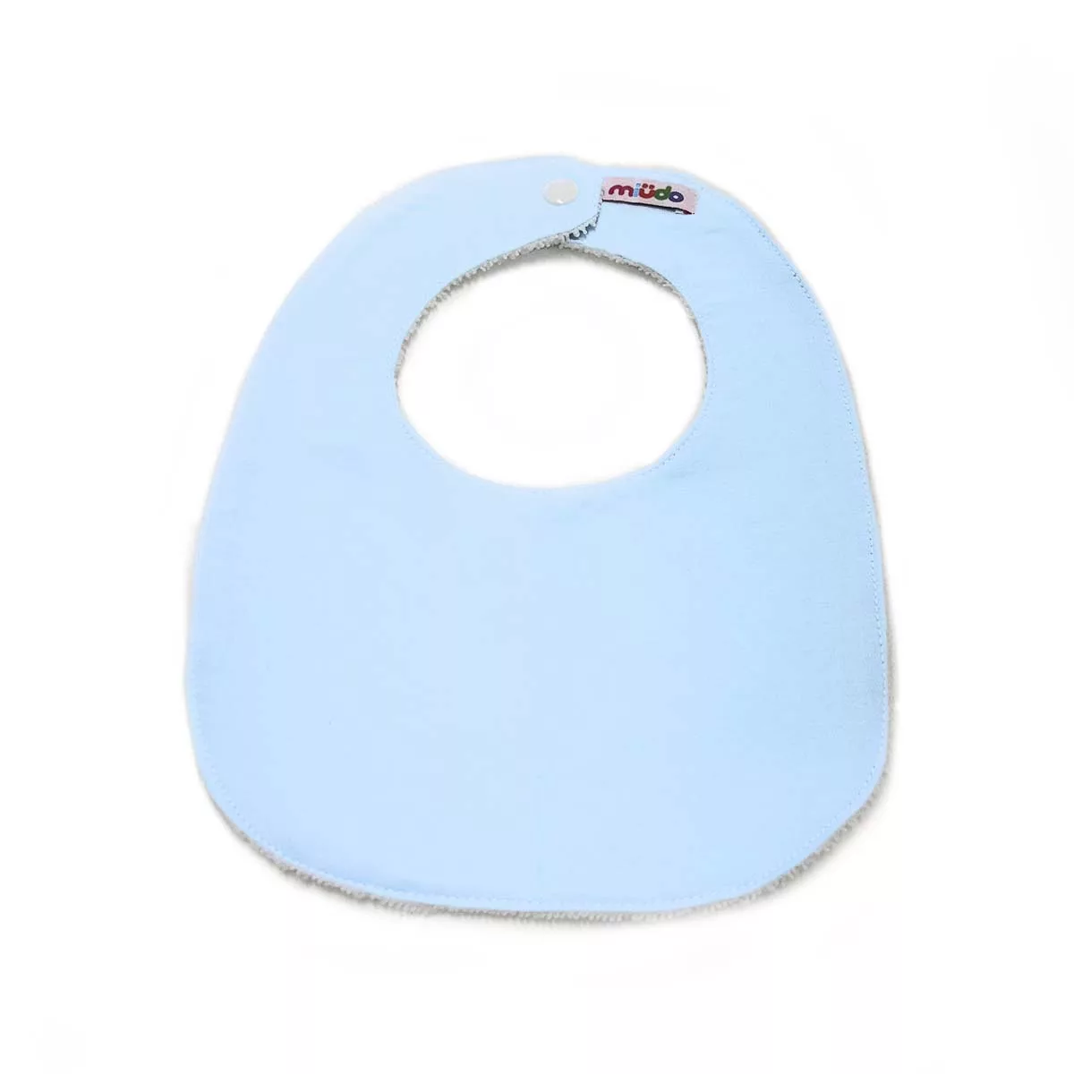 Babador de Algodão e Atoalhado Azul Claro