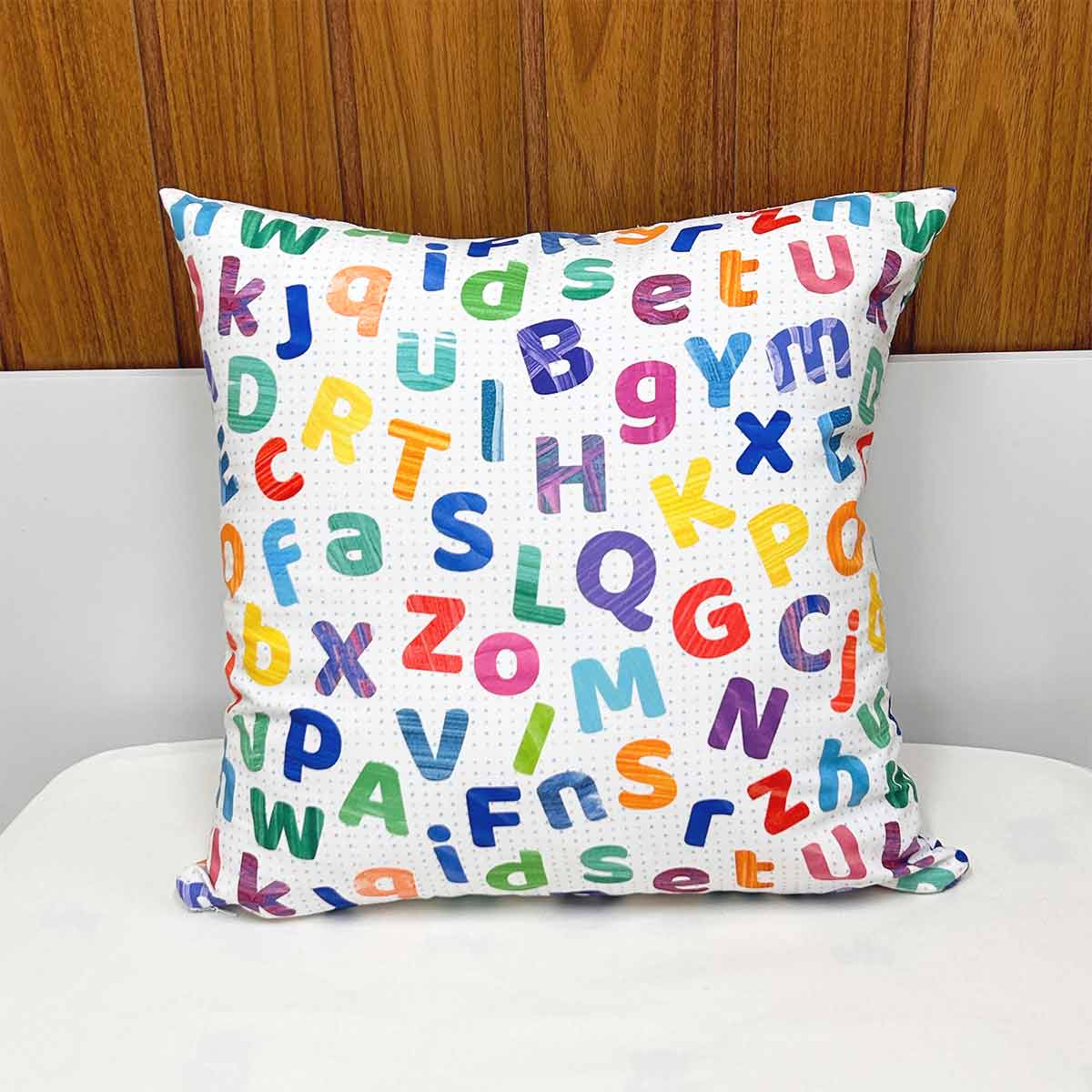 Capa de Almofada Quadrada Letras 45×45 cm