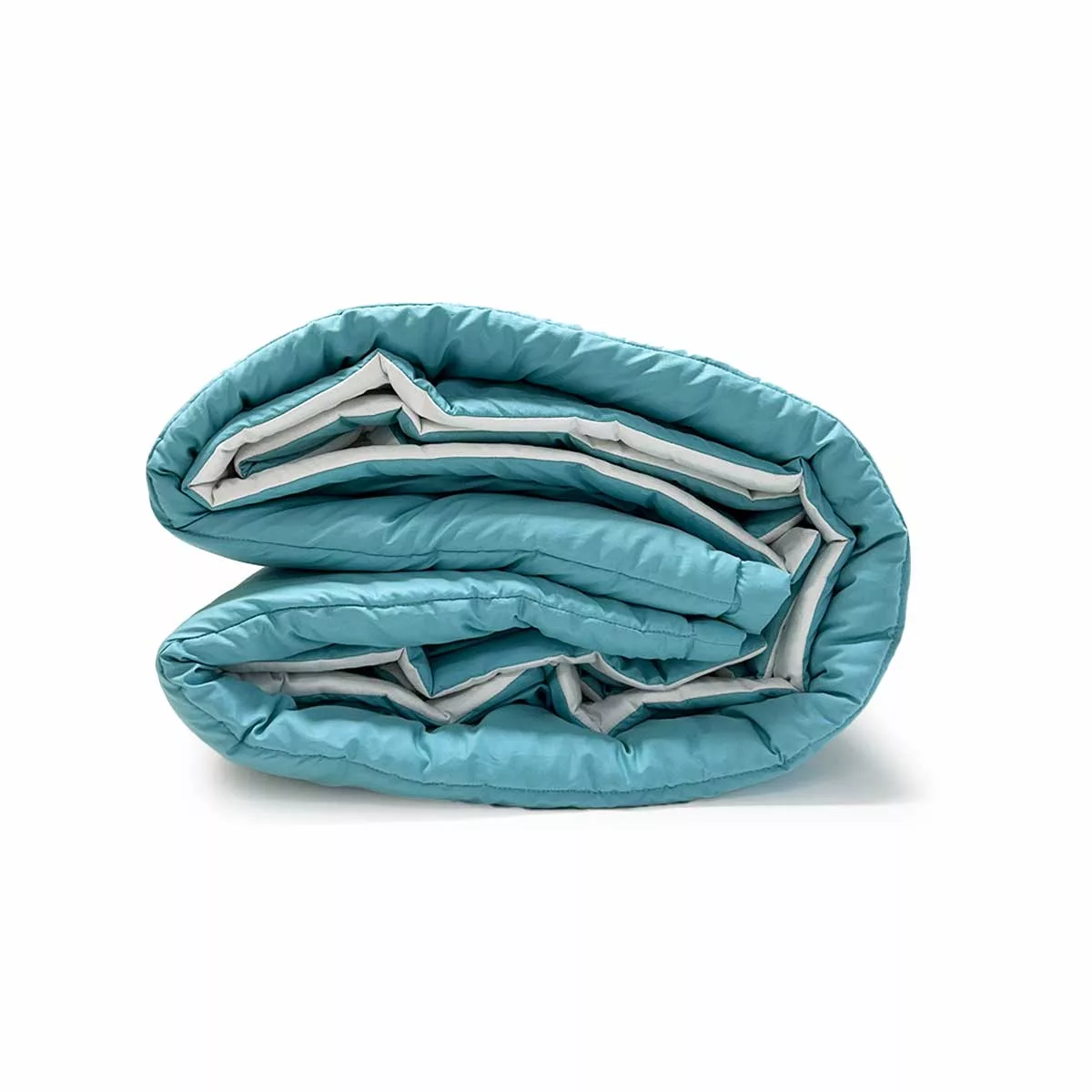 Edredom Bicolor Azul Turquesa e Off White