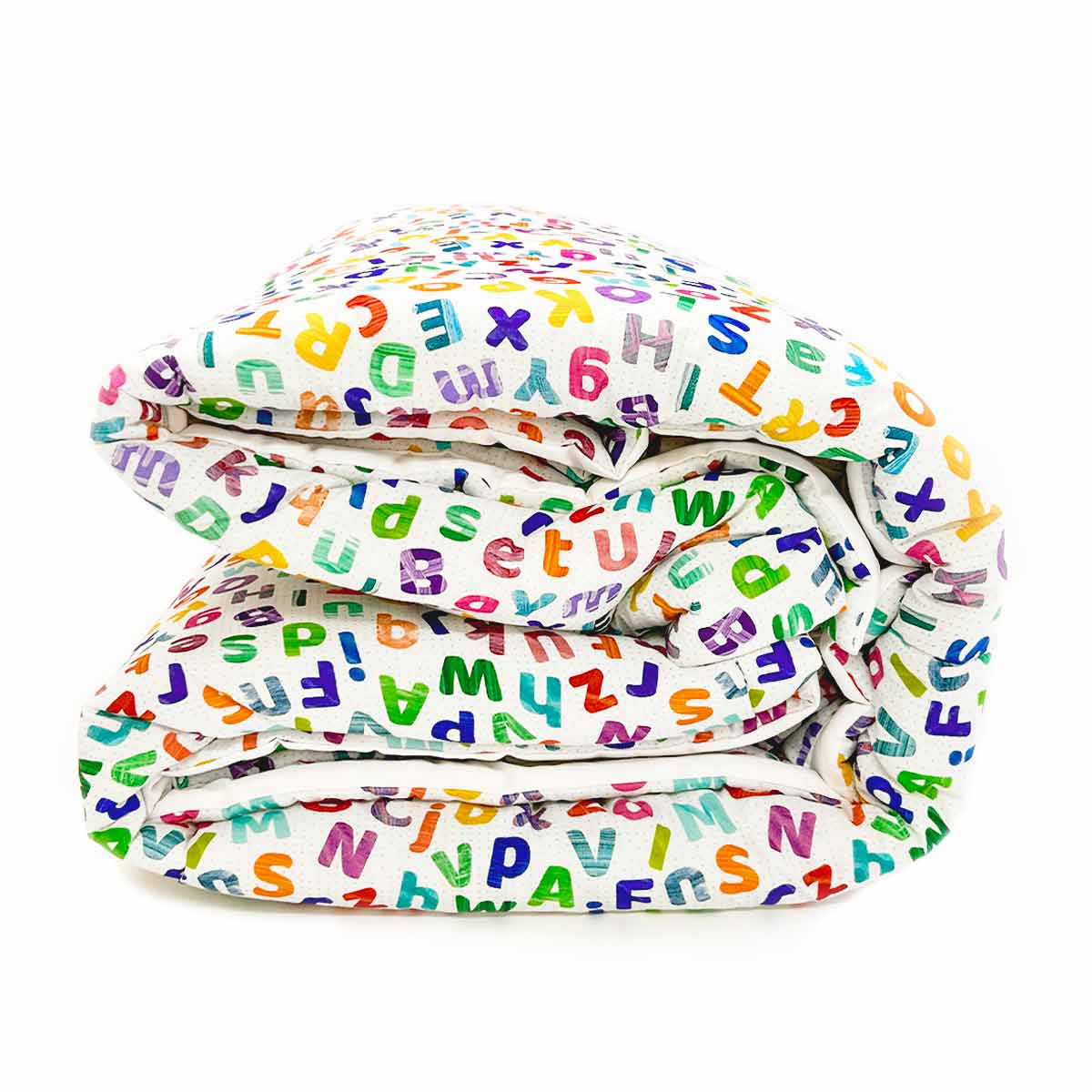 Edredom Infantil Letrinhas com Verso Off White