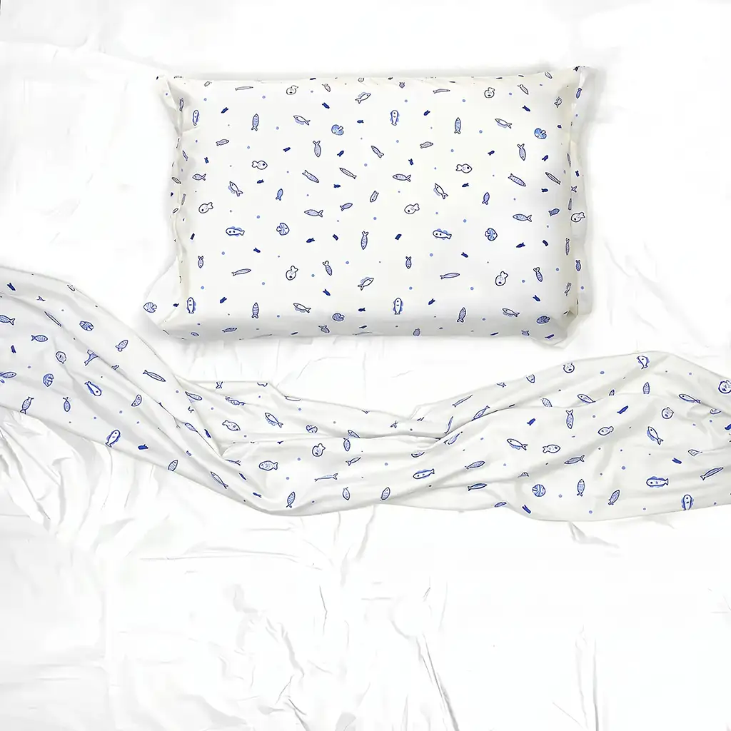 Jogo de Cama Peixinhos – 3 peças – Vira estampada