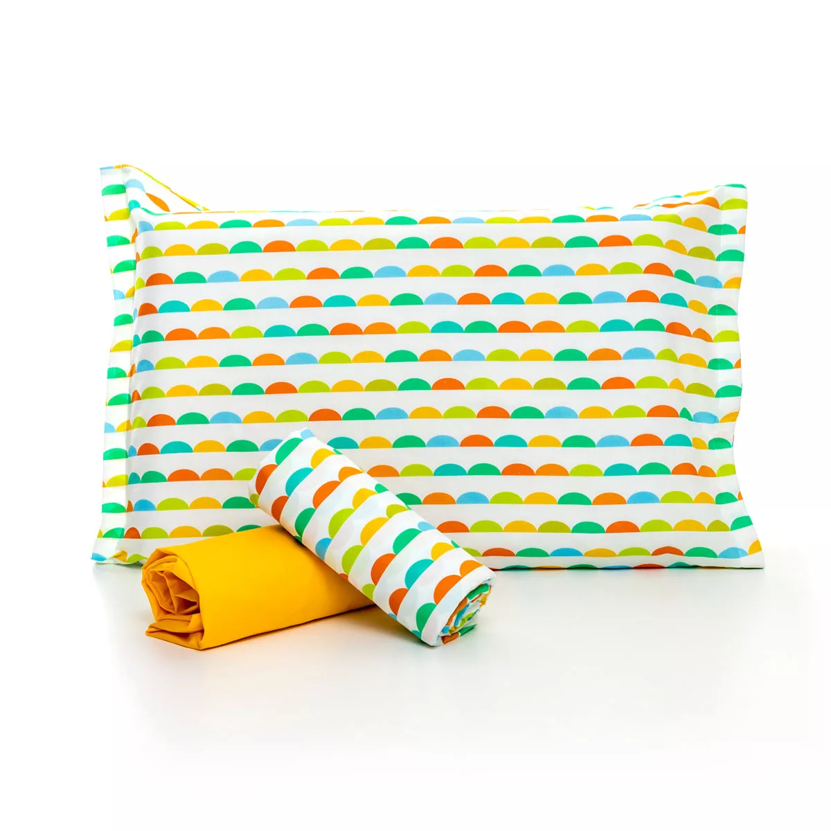 Jogo de Cama Dia Ensolarado com Lençol de Elástico Amarelo Ovo – Berço