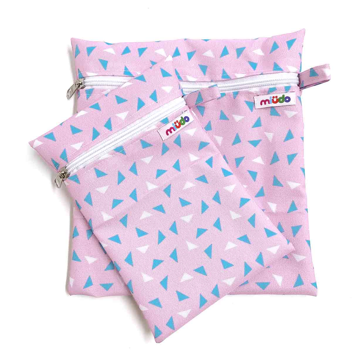 Kit 2 Bolsinhas de Nylon Triângulos Variados