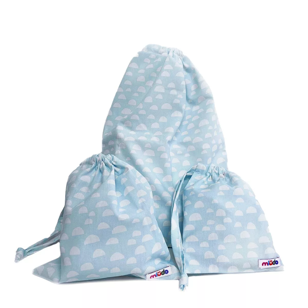 Saco Organizador Infantil Multiuso – Iceberg Azul – Kit com 3