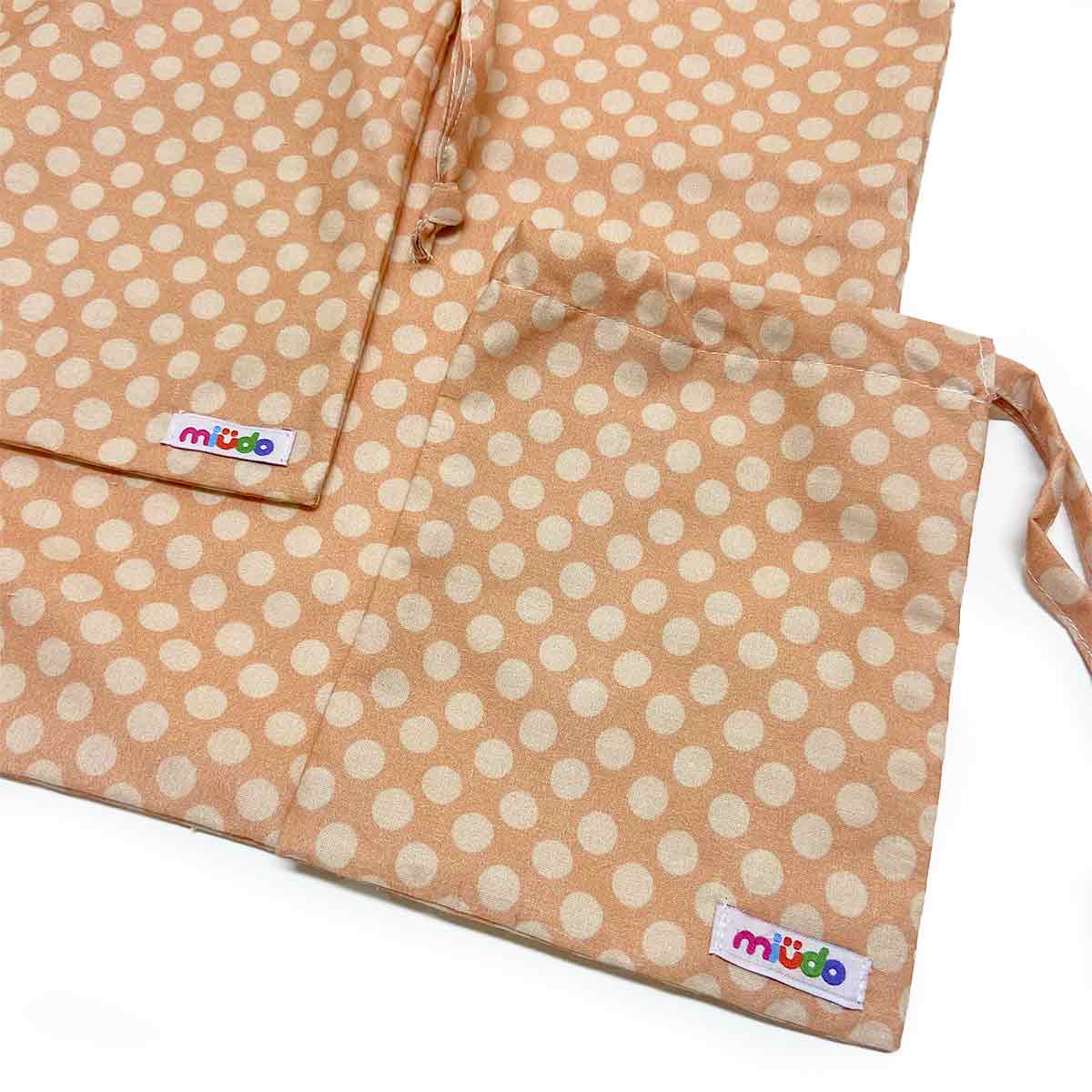 Saco Organizador Infantil Multiuso - Poá Salmão - Kit com 3 - Imagem 4