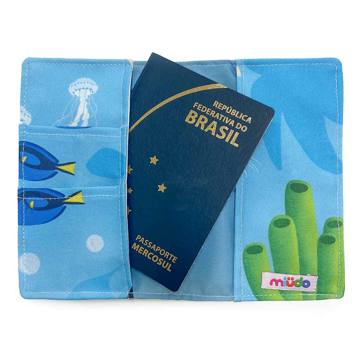 Porta Passaporte Fundo do Mar