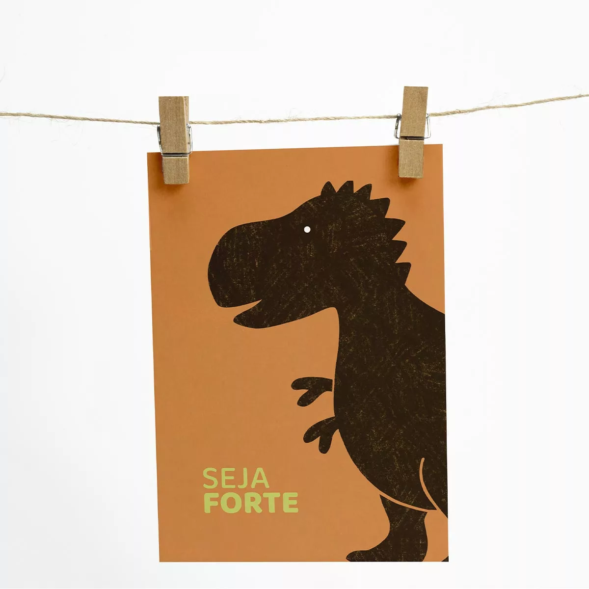 Conjunto de 4 Pôsteres Decorativos Dinossauros Silhueta - Imagem 4