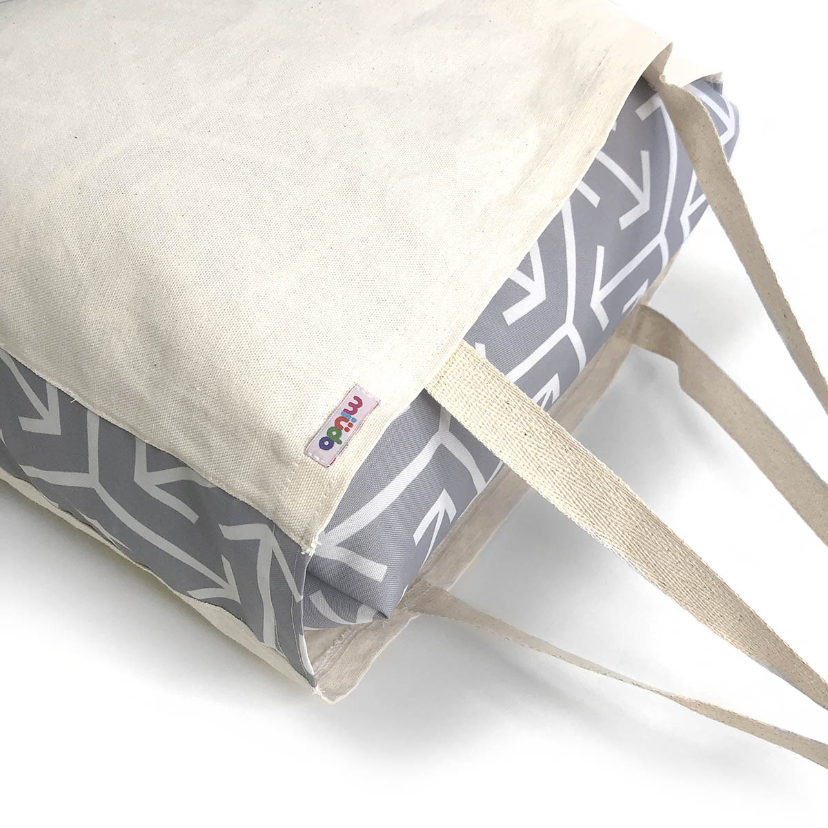 Tapetão de Brincar Cubos e Setas Cinza com Bolsa 198x138cm