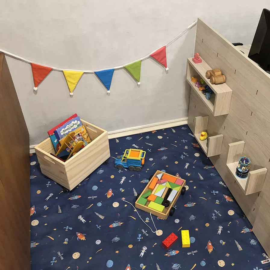 Tapete para Bebê Espaço Azul com Bolsa